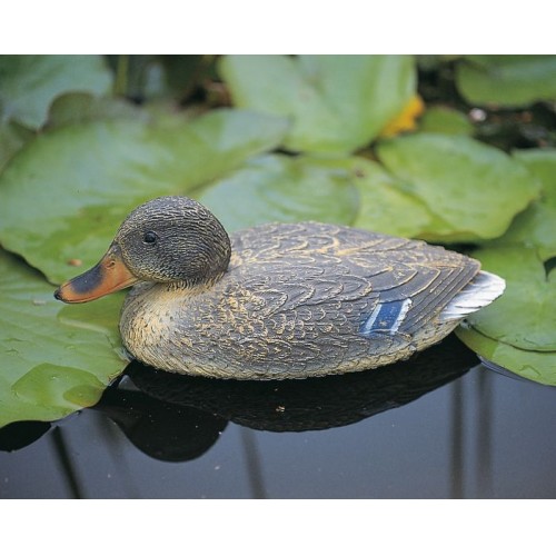 Animal decorativo para estanque - Pato salvaje hembra - 39 cm.