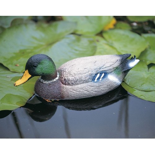 Animal decorativo para estanque - Pato salvaje macho - 41 cm