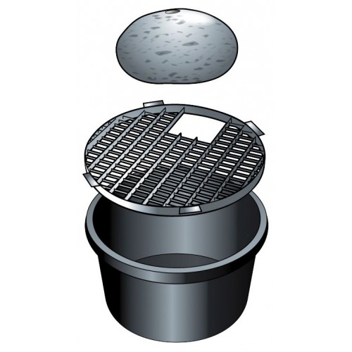 Rejilla redonda de metal galvanizado Ø 90 cm. | 1322020