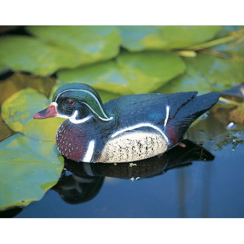Animal decorativo para estanque - Pato de Carolina macho - 37 cm.