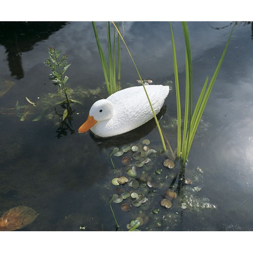 Animal decorativo para estanque - Pato blanco - 43 cm.