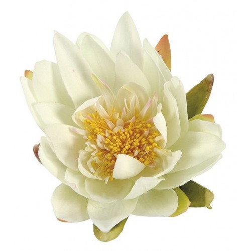 Nenúfar decorativo para estanque - Nenúfares blanco - Ø 16 cm.