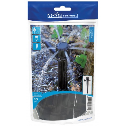 Gotero SPIDER-R con estaca - Caudal regulable 0 - 70 l/h. - Desmontable