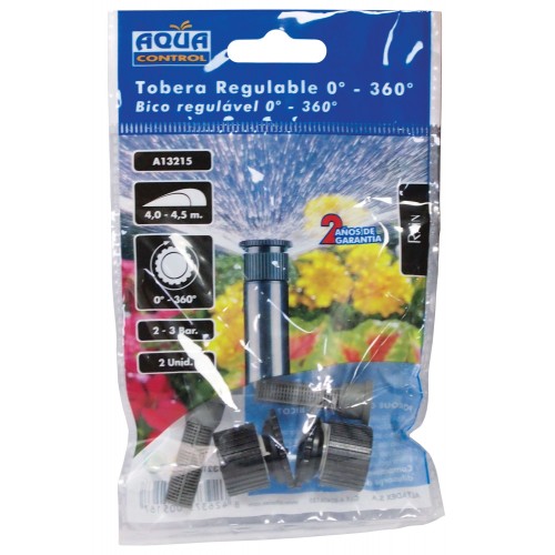 Tobera (estándar) Aqua Control  Regulable 0º - 360º - 4,5 m. | A13215
