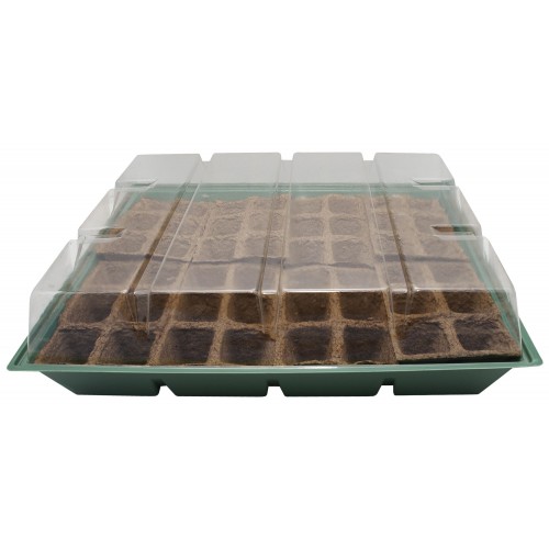 Kit semillero (8 bandejas de turba + base + tapa) - 43 x 33 cm. | B2013