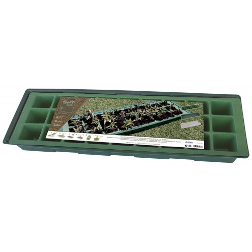 Kit semillero (bandeja + 4 semillero + 2 tapa) - 49 x 15,5 cm. | B2014