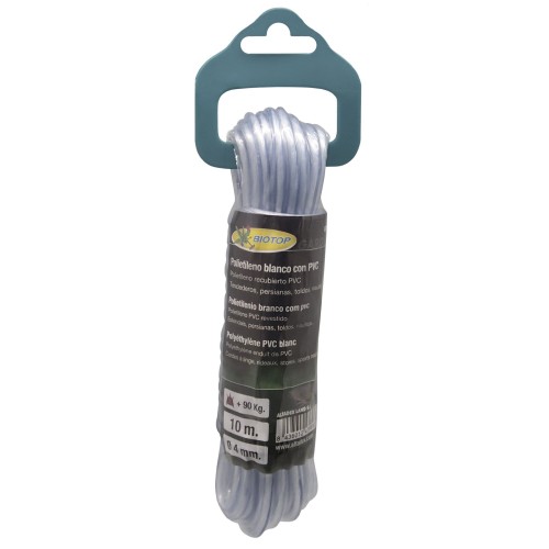 Madeja polietileno recubierto PVC - 10m. - Blanco | B2059