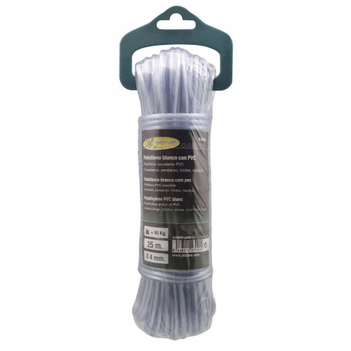 Madeja polietileno recubierto PVC - 25m. - Blanco | B2060