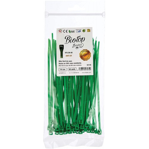 Bridas de sujeción - 14 cm. - Verde | B2145