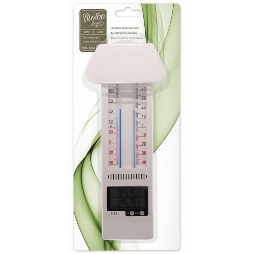 Termómetro de PVC con pantalla LCD  mide la temperatura mínima y máxima | B2212