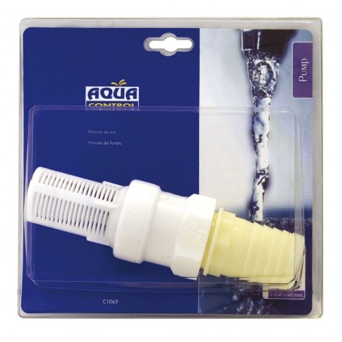 Válvula de pie con raccord - 1 1/4” x 40 mm.