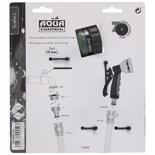 Set pistola 7 formas + conectadores 19 mm. - Gama 