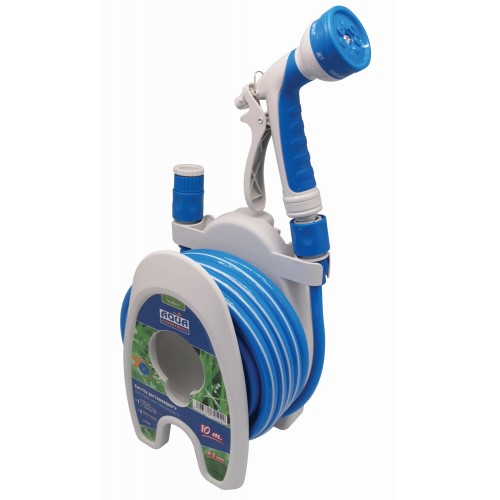 Kit carrito portamanguera + manguera + accesorios - 10 m. - Ø 8 mm.
