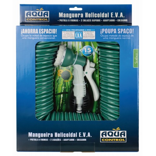 Manguera helicoidal E.V.A. + accesorios - 15 m. - Ø 10 mm.