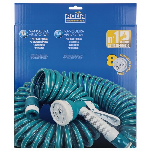 Manguera helicoidal E.V.A. + accesorios - 15 m. - Ø 10 mm.