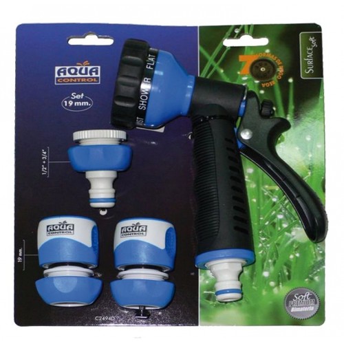 Set pistola 7 formas + conectadores 19 mm. - Gama 