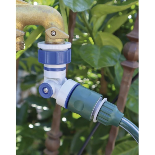 Adaptador de grifo articulado y giratorio 180º + 360º PVC RH 3/4