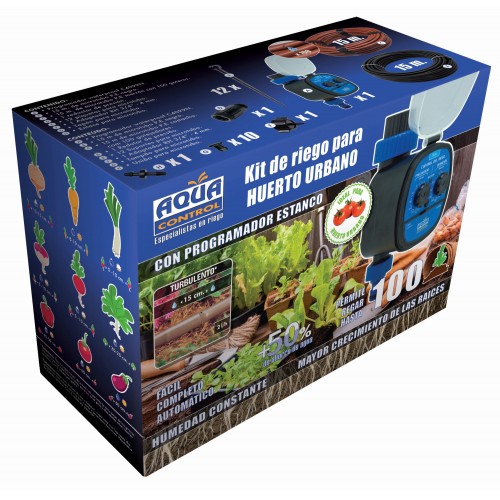 Kit de riego Gota a Gota para Huerto Urbano - 100 plantas
