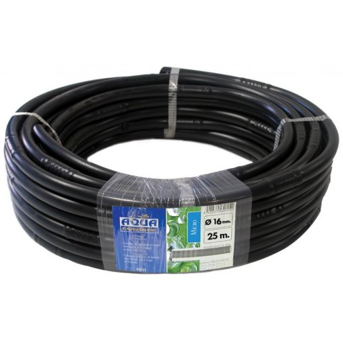 Tubería Ø 16 mm. de polietileno para riego por goteo color negro - 25 m. | C4365