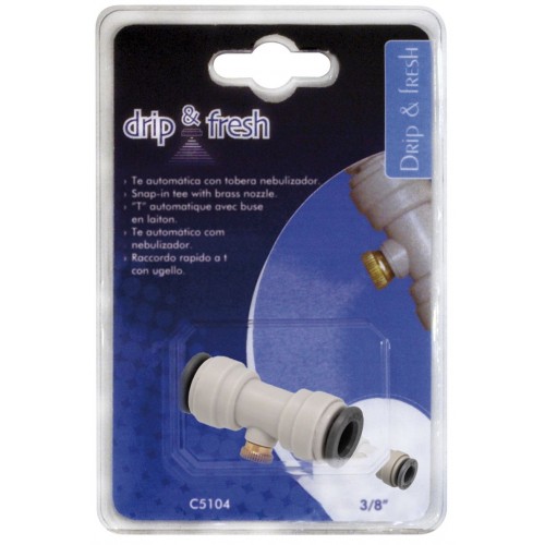 Unión automática 3/8” con tobera nebulizadora de latón  | C5104