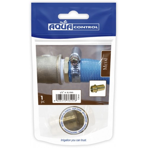 Racor manguera de latón RM 1/2” x 15 mm. | C6101