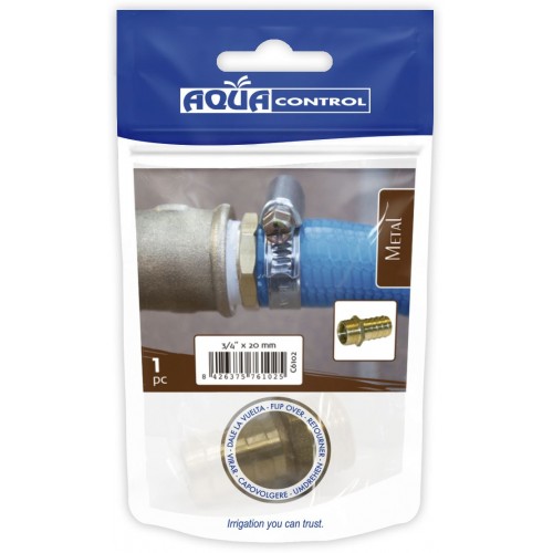 Racor manguera de latón RM 3/4” x 20 mm. | C6102