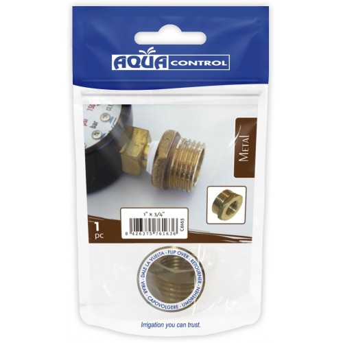 Reducción de latón RM 3/4” - RH 1/2