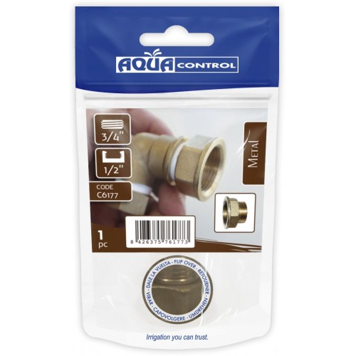 Reducción de latón RH 3/4” - RM 1/2