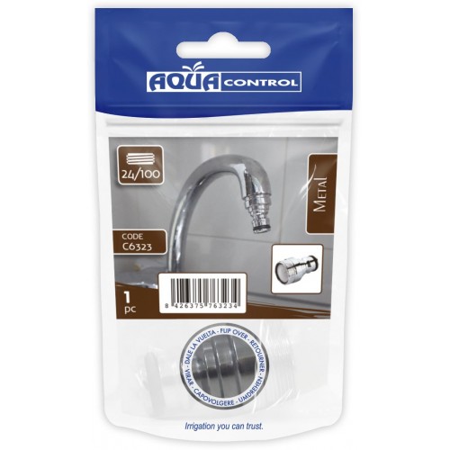 Adaptador Metálico Rosca métrica macho 24/100