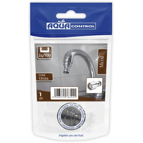 Adaptador Metálico Rosca métrica hembra 24/100