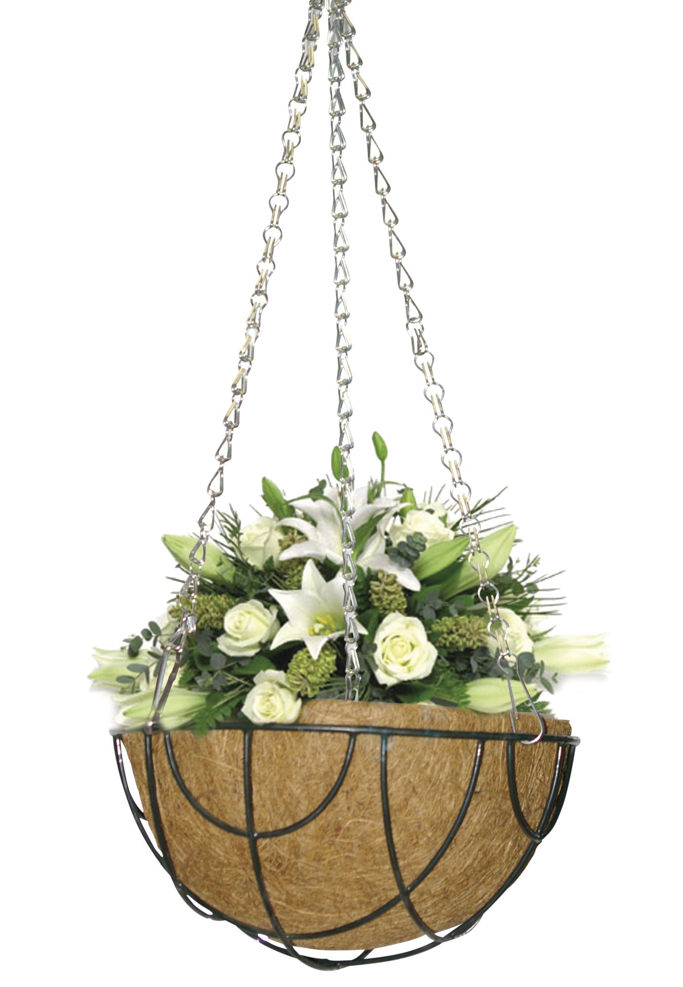 Cesto colgante metálico plastificado - redondo - Ø 25 x 13 cm. | 6070100