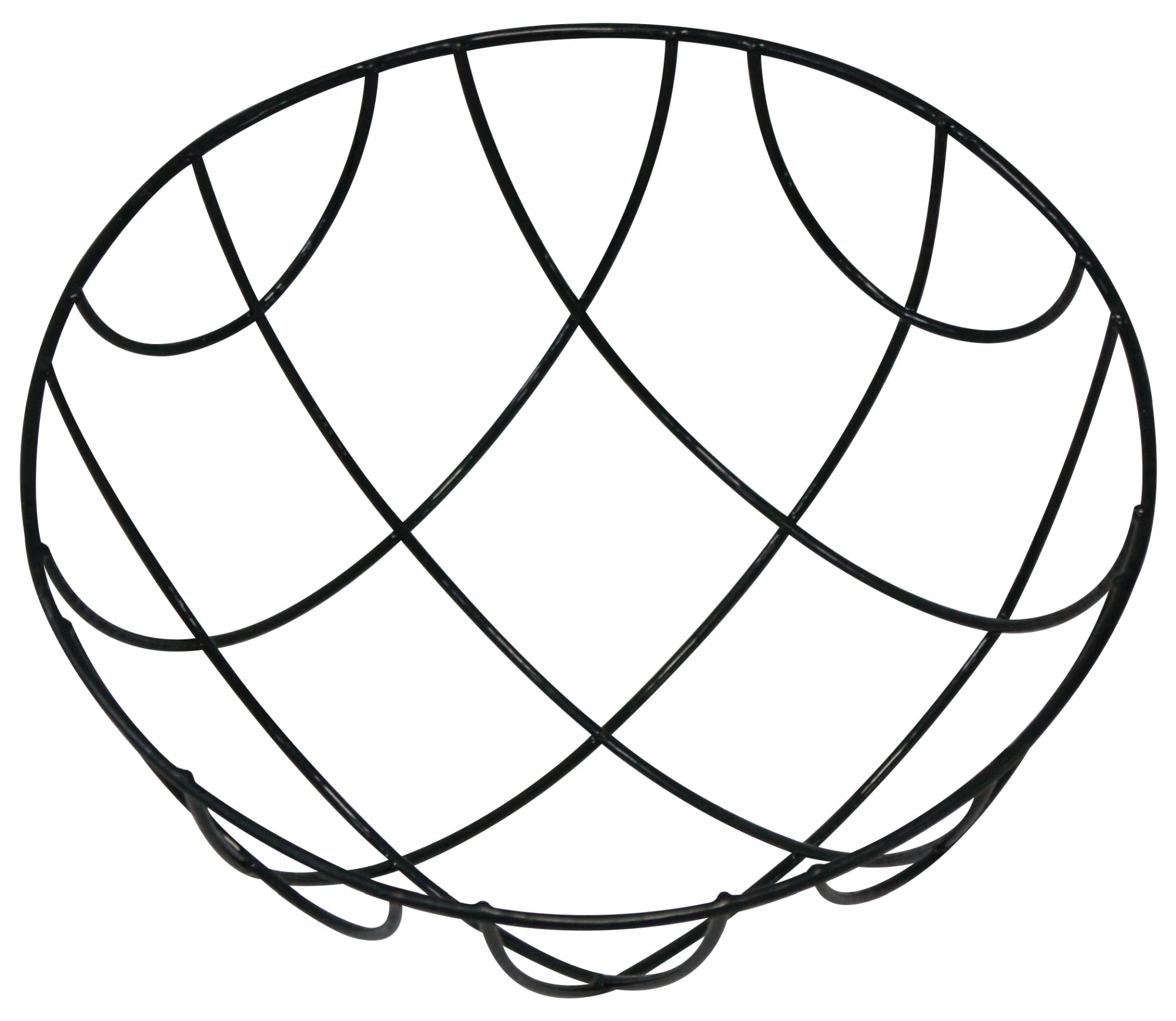 Cesto colgante metálico plastificado - redondo - Ø 30 x 16 cm. | 6070101