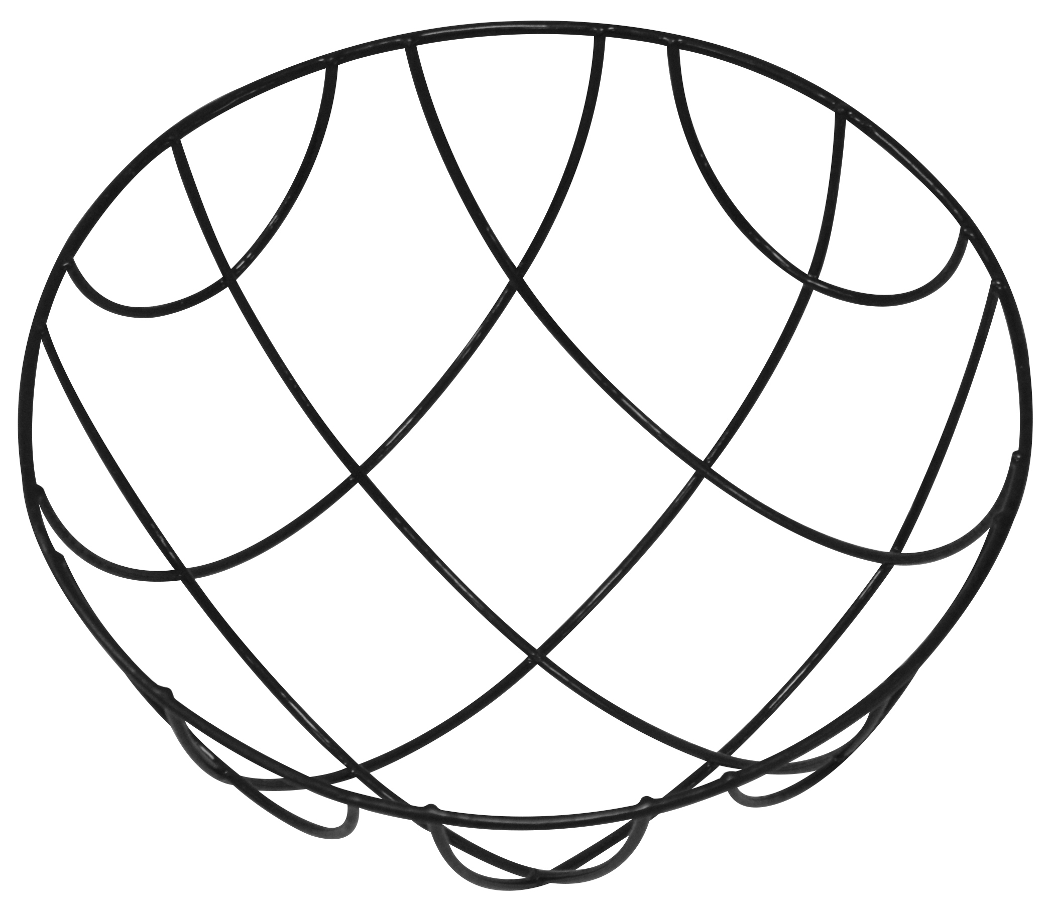 Cesto colgante metálico plastificado - redondo - Ø 30 x 16 cm. - gris | 6070102