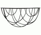 Cesto colgante metálico plastificado - redondo - Ø 30 x 16 cm. - gris | 6070102