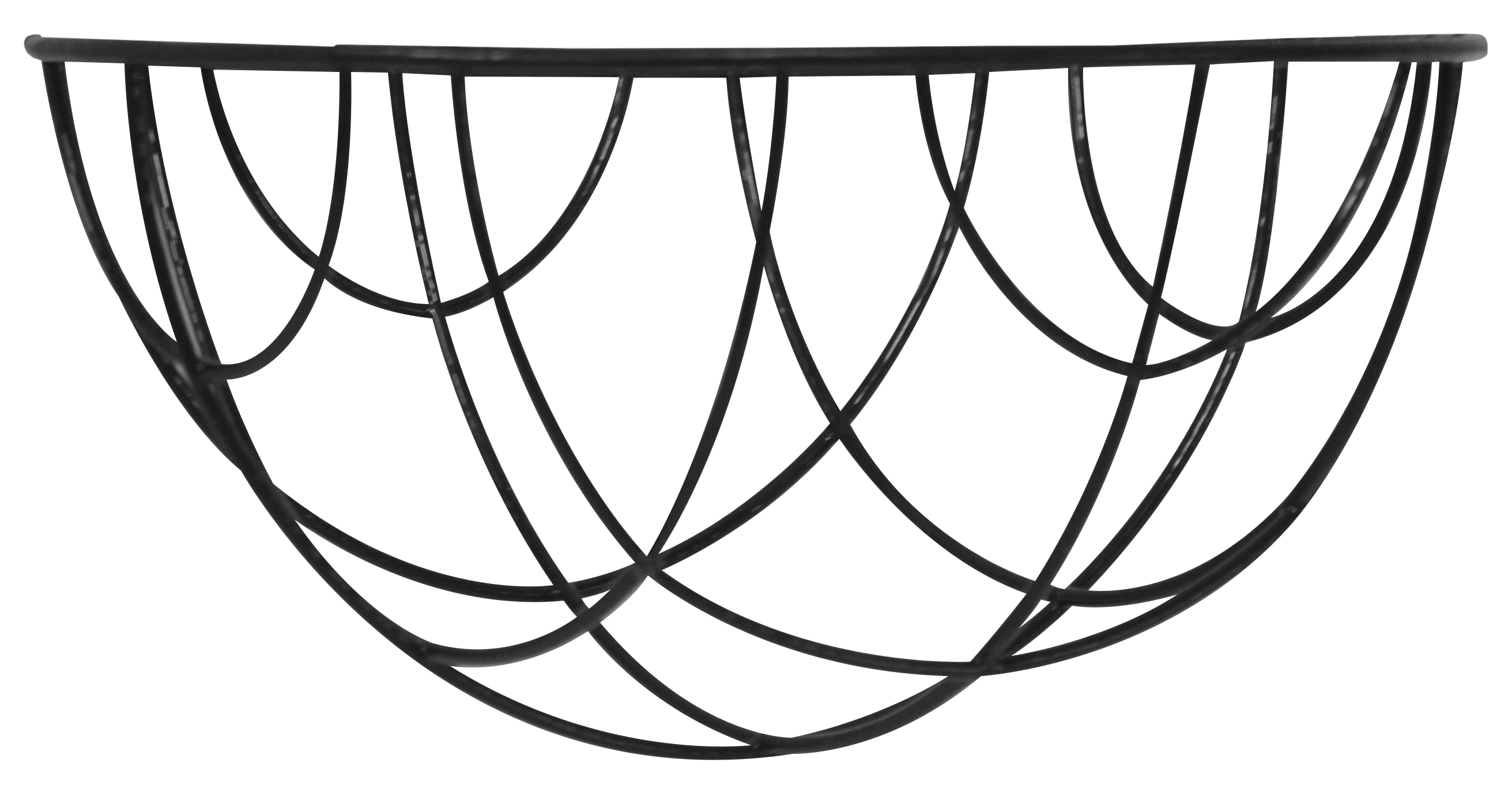 Cesto colgante metálico plastificado - redondo - Ø 30 x 16 cm. - gris | 6070102