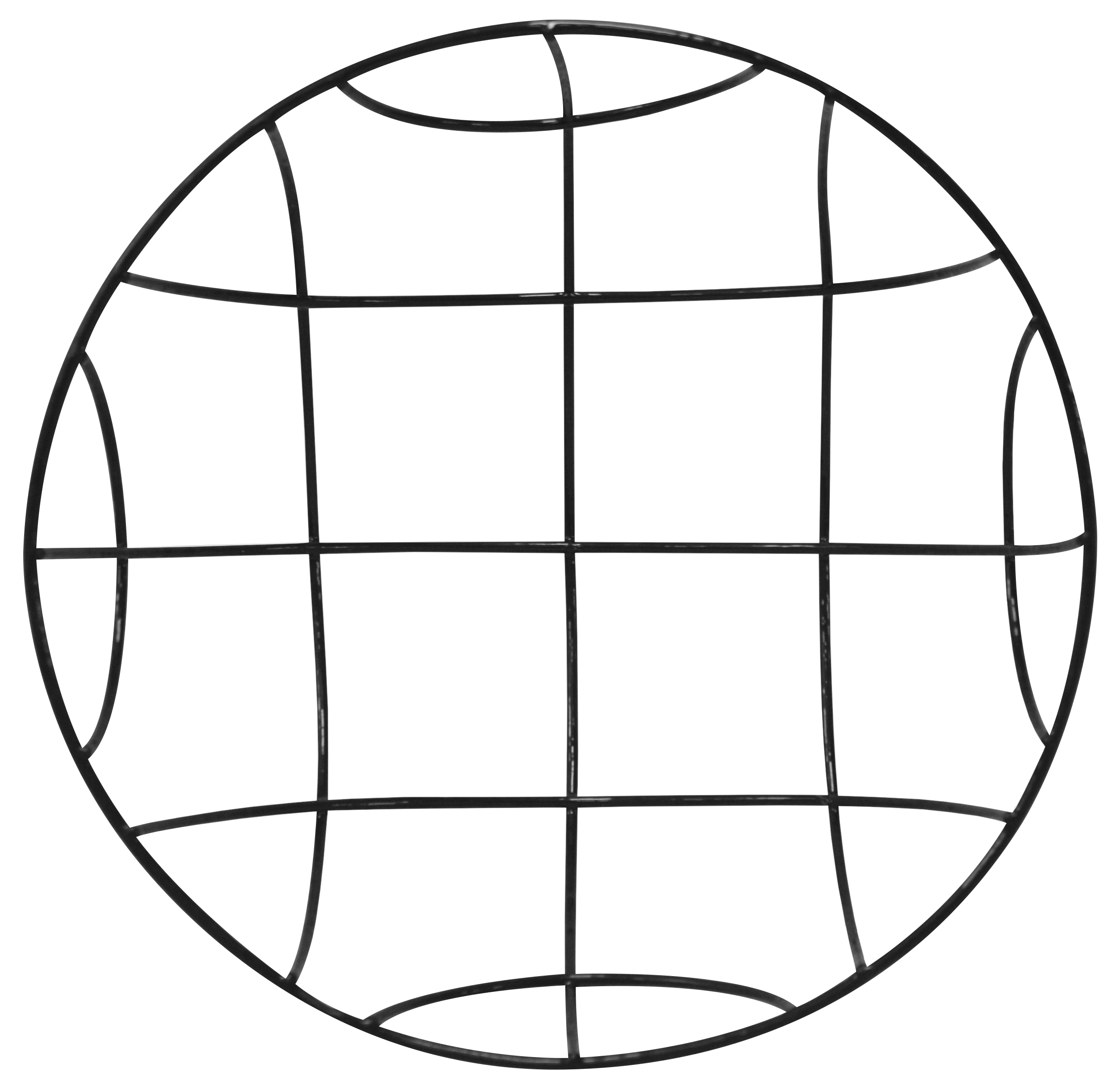 Cesto colgante metálico plastificado - redondo - Ø 30 x 16 cm. - gris | 6070102