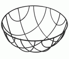 Cesto colgante metálico plastificado - redondo - Ø 30 x 16 cm. - gris | 6070102