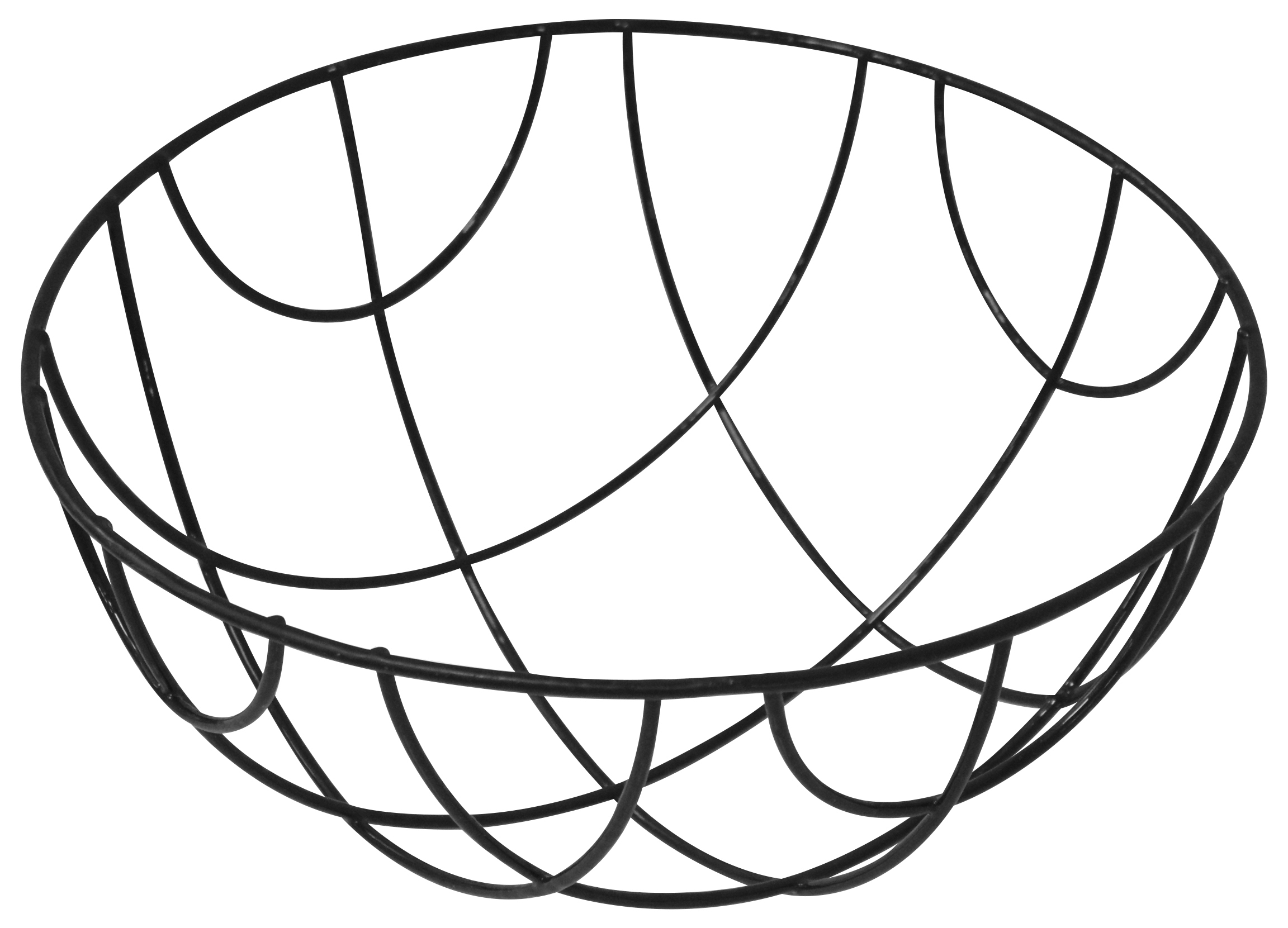 Cesto colgante metálico plastificado - redondo - Ø 30 x 16 cm. - gris | 6070102