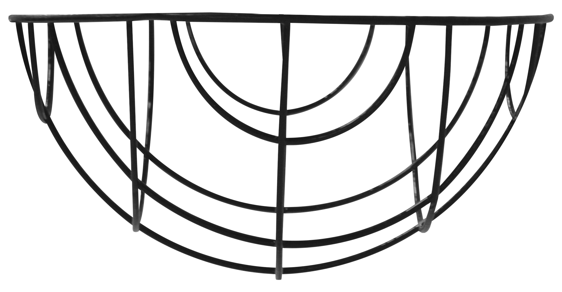 Cesto colgante metálico plastificado - redondo - Ø 30 x 16 cm. - gris | 6070102