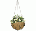 Cesto colgante metálico plastificado - redondo - Ø 30 x 16 cm. - gris | 6070102