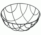 Cesto colgante metálico plastificado - redondo - Ø 35 x 17 cm. | 6070103