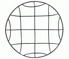 Cesto colgante metálico plastificado - redondo - Ø 40 x 20 cm. | 6070105