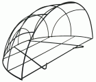 Cesto colgante metálico plastificado - semiredondo - 1/2 Ø 35 x 17 cm. | 6070106