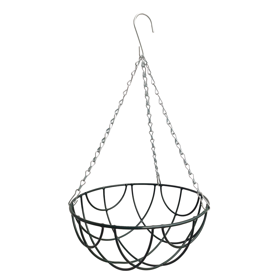 Cesto colgante metálico plastificado - redondo - Ø 25 x 13 cm. | B2100