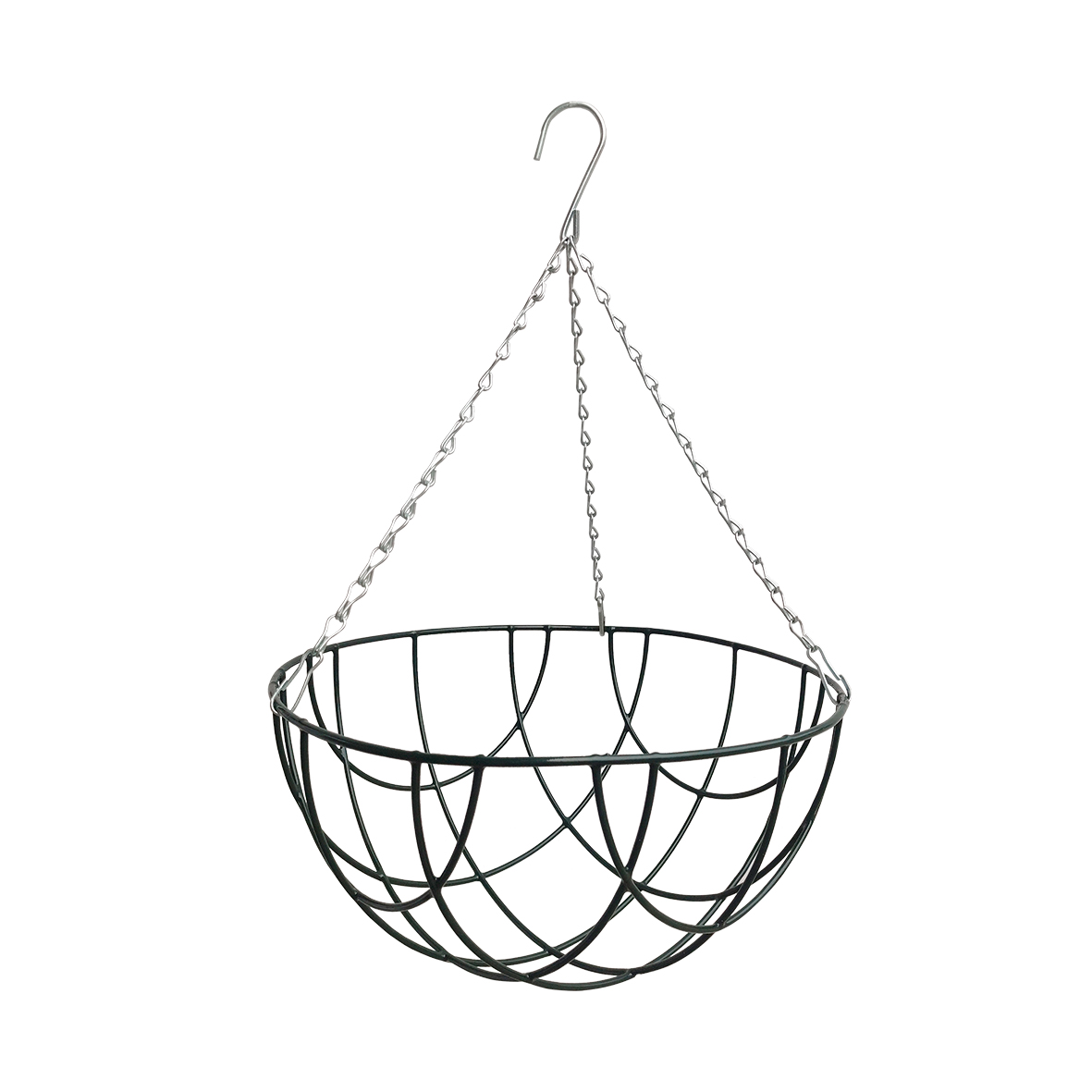 Cesto colgante metálico plastificado - redondo - Ø 30 x 16 cm. | B2102