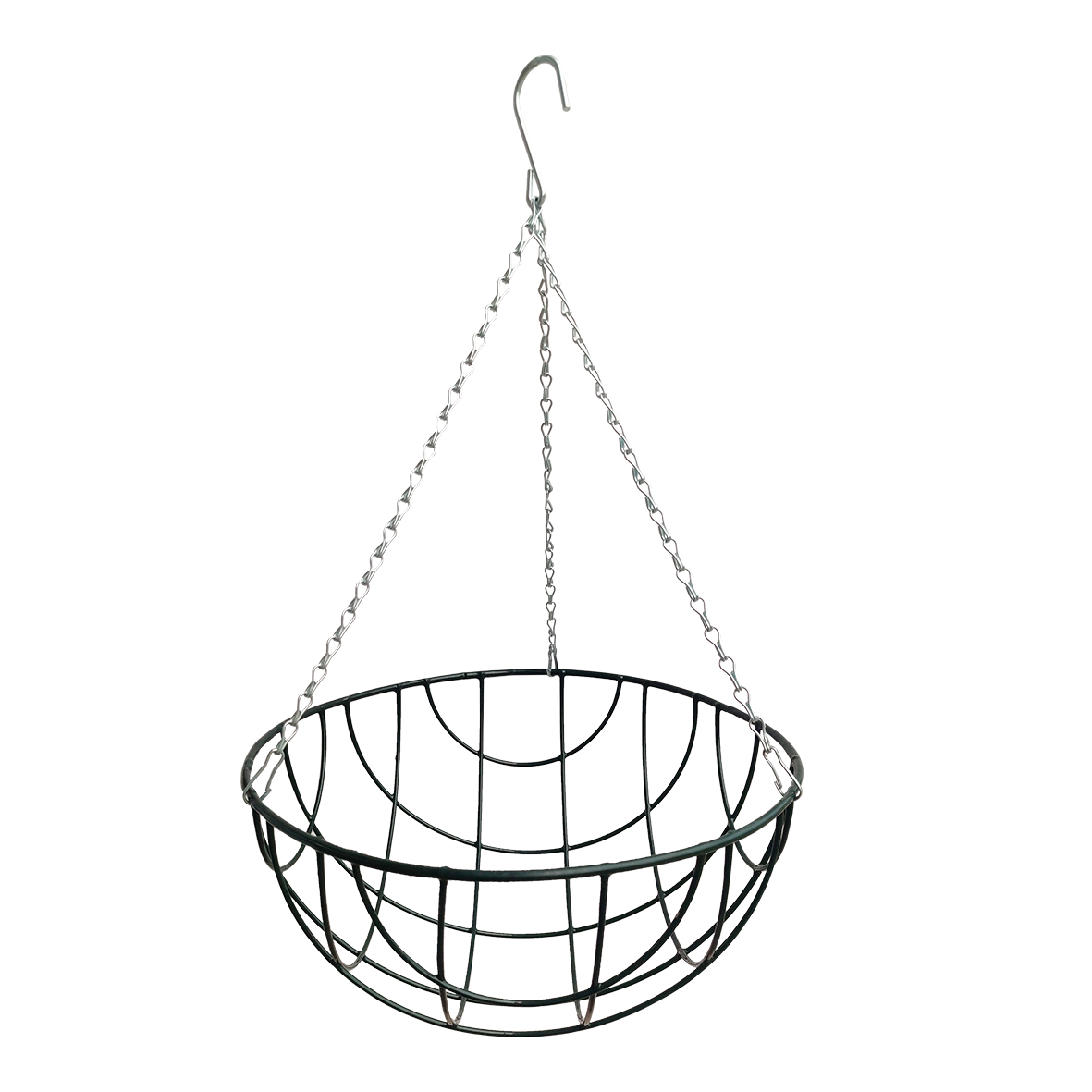 Cesto colgante metálico plastificado - redondo - Ø 35 x 15,5 cm. | B2104