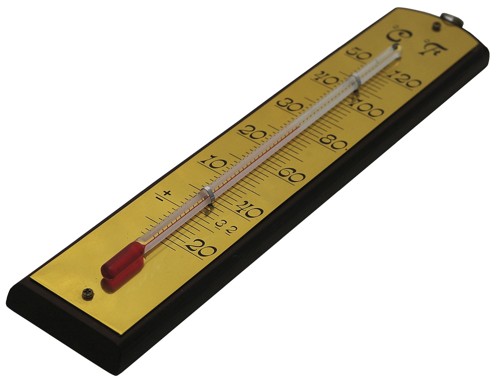 Termómetro de madera con panel metálico | B2209