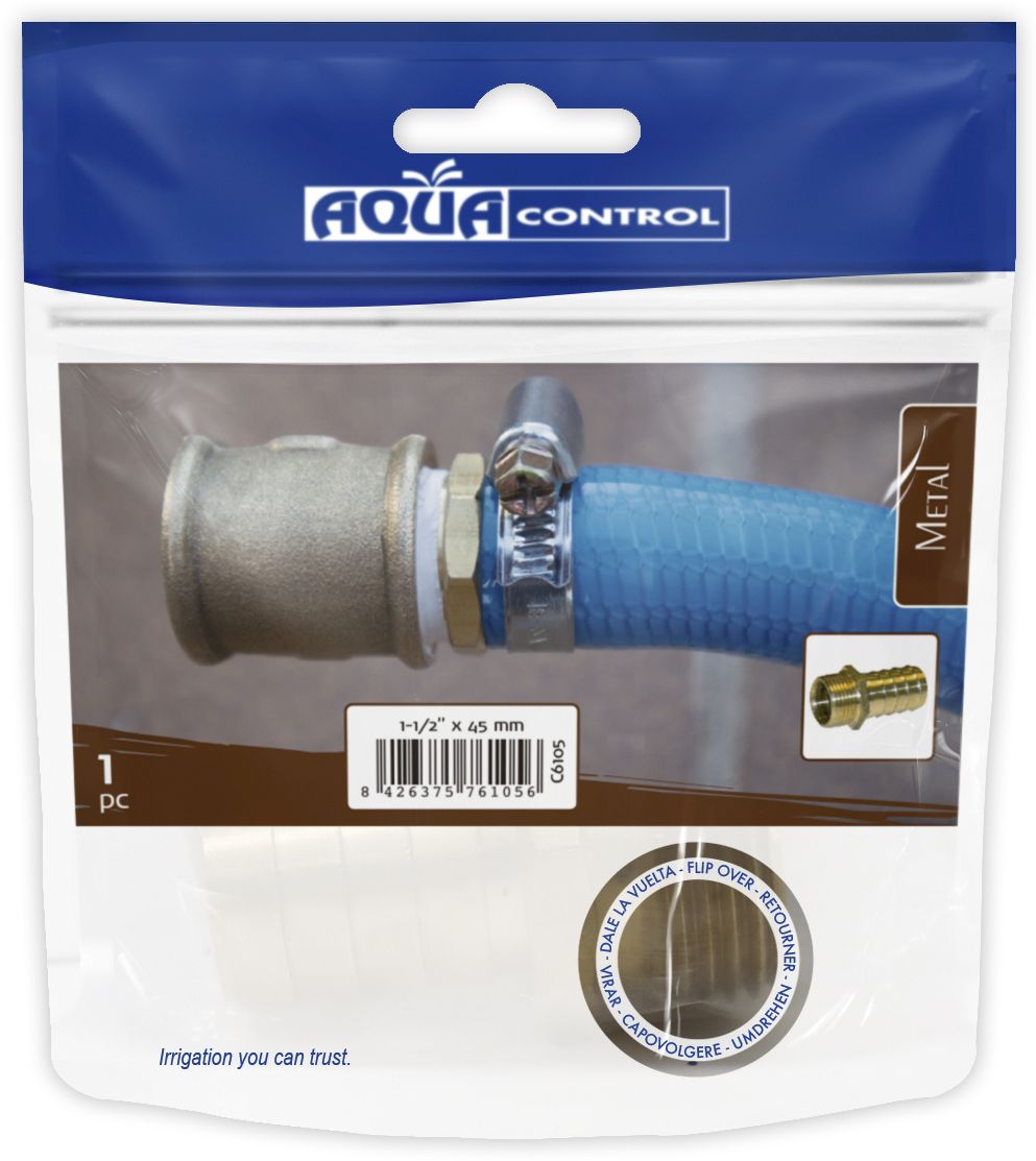 Racor manguera de latón RM 1-1/2” x 45 mm. | C6105