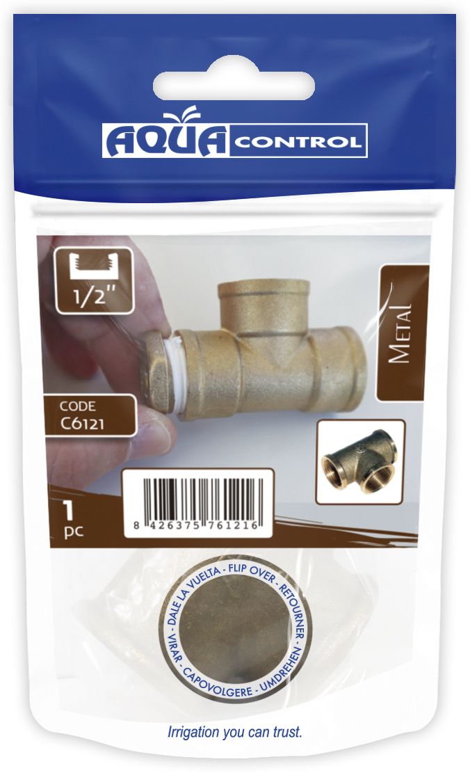 Te de latón RH 1/2” | C6121