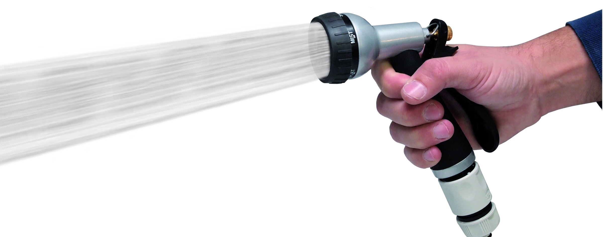 Pistola metal y caucho con 5 formas de riego | VR024T